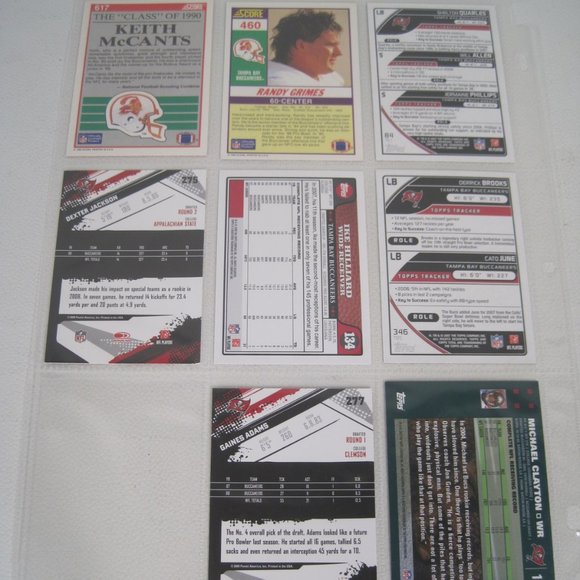 Lot Of 8 Tampa Bay Buccaneers NFL Player Cards - Picture 2 of 12